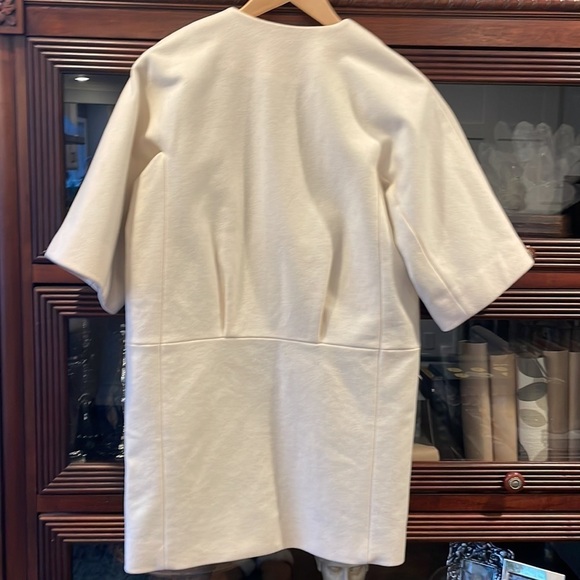 Club Monaco Italian Wool Retro Cream Coat - Picture 6 of 14